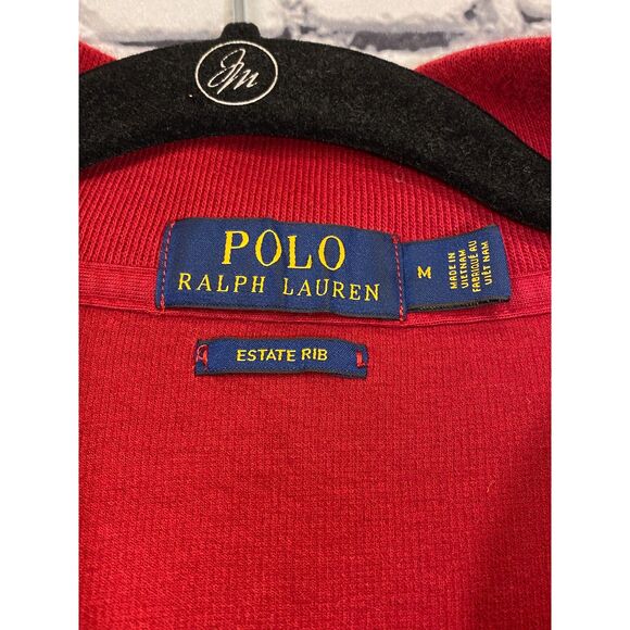Polo by Ralph Lauren Men's 1/4 Zip Pullover Size M Estate Rib Red - Picture 4 of 14
